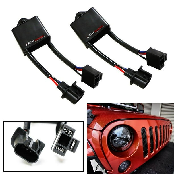iJDMTOY (2) H4ToH13 For Jeep Wrangler JK AntiFlicker Decoders Fit