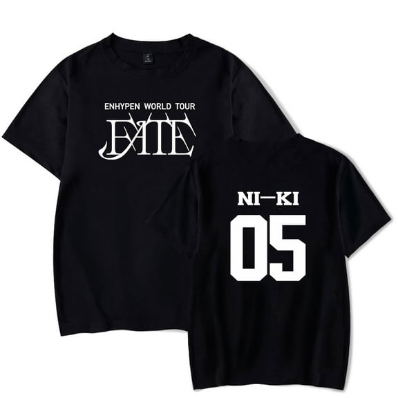 ENHYPEN merch Fate World Tour NI-KI Unisex fashion casual short sleeved round neck T-shirt top