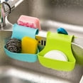 thumbnail image 2 of MesaSe Kitchen Sink Double Sides Sponge Holder Silicone Hanging Soap Sponge Storage Basket Kitchen Sink Drying Rack Sponge Drain Basket, 2 of 5