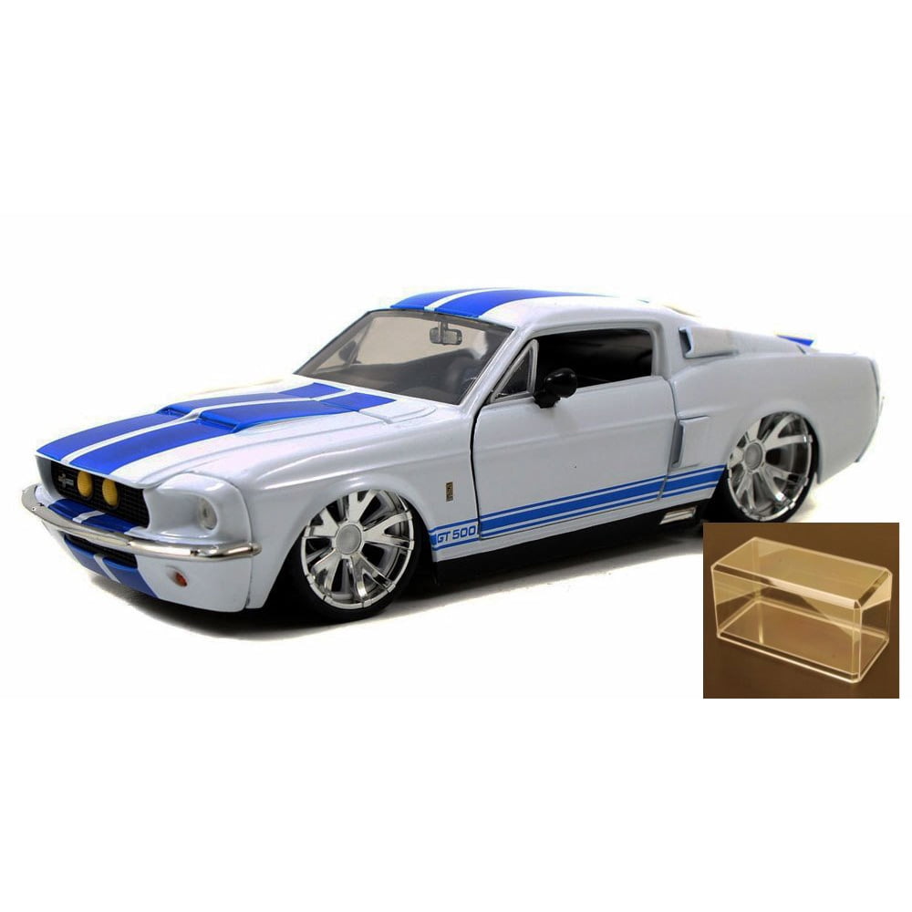 Diecast Car & Accessory Package - 1967 Shelby GT500, White - Jada Toys Bigtime Muscle 90214 - 1/