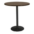thumbnail image 2 of KFI Studios Mode 4' Round Bistro Table, Studio Teak, Black Base, 2 of 2