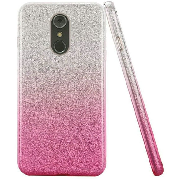 GSA Two Tone Glitter Hybrid for LG Stylo 4, Stylo 4 Plus - Hot Pink