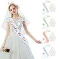 thumbnail image 1 of Fiudx Conjunto para Despedida de Soltera, Diadema de Novia, Elegantes Tirantes, Insignia Deslumbrante, Diseño Versátil, Perfecto para La Celebración de Anoche, Conjunto de 4 Piezas, Materiales de Alt, 1 of 5