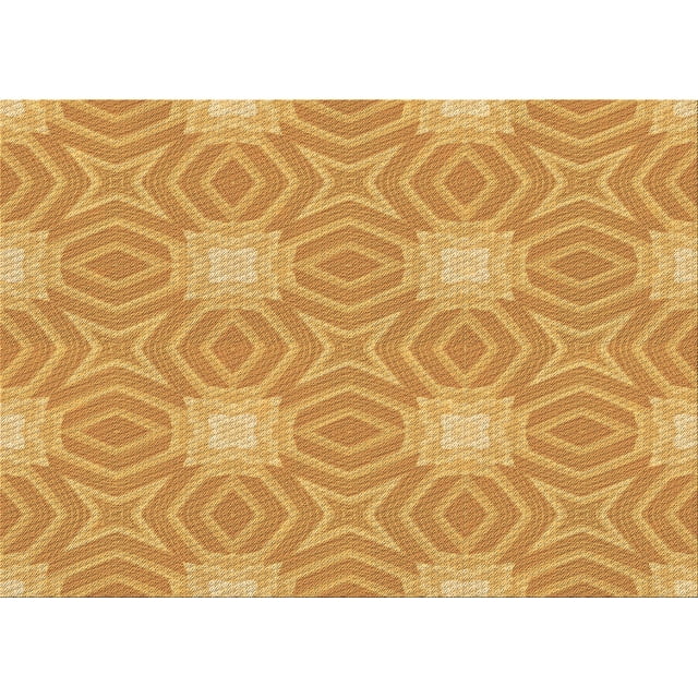 Ahgly Tapis Rectangulaire Lavable en Machine Intérieur Transitionnel Orange Néon, 2 Pieds x 4 Pieds
