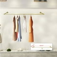 thumbnail image 4 of Industrial Gold Hanging Clothes Rack Pipe Wall Mounted Clothes Pole Shelves Rack, 4 of 15