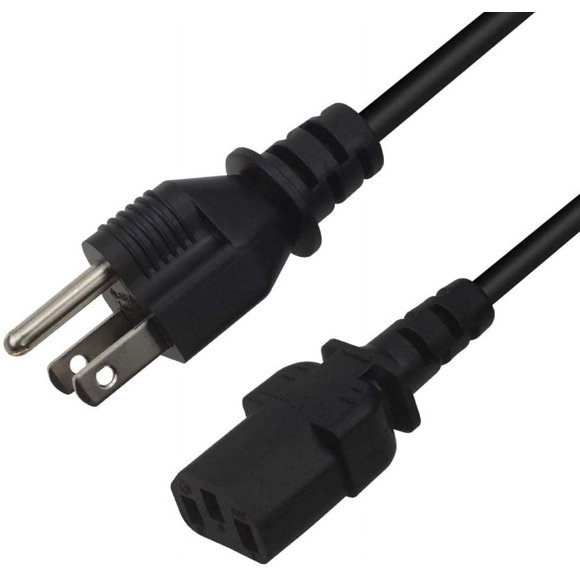 Mackertop Cordon d'Alimentation Universel 6 Pieds Câble d'Alimentation pour Ordinateur Personnel, Moniteur PC, Télé Intelligente, Remplacement d'Alimentation d'Imprimante 3 Broches (NEMA 5-15P vers IEC320C13) Câble d'Extension 7A 125V
