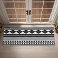 thumbnail image 2 of Black White Ethnic Pattern Door Rugs,Washable Non Slip Door Mats Indoor,Decorative Door Mats,Entry Mat Indoor for Entrance,Bedroom,Kitchen,Bathroom,16"x47", 2 of 6