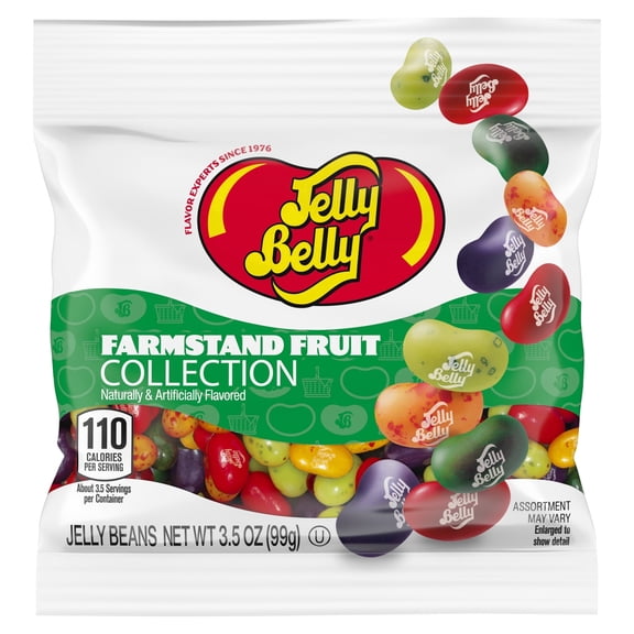 Jelly Belly Farmstand Fruit Jelly Bean Collection - 3.5 oz Grab & Go® Bag - Genuine, Official, Straight from the Source