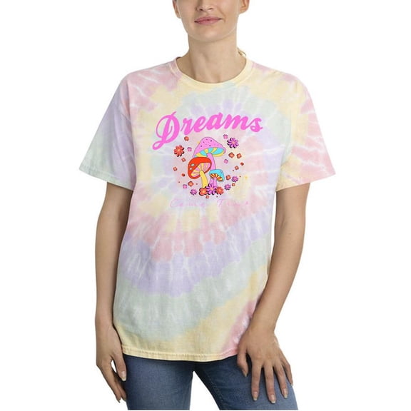 Dreams Come True Mushrooms Tie Dye Spiral Women -Image by Shutterstock, Female Small