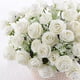 thumbnail image 4 of Flores artificiales rosas flores de boda para ramo decoración de boda blanco, 4 of 9