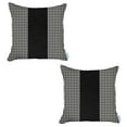 thumbnail image 2 of MIKE & Co. NEW YORK Boho-Chic Decorative Houndstooth Jacquard Pillow Covers 2 PCS Black-Black 18x18, 2 of 5