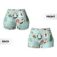 thumbnail image 5 of Haiem Christmas Winter Animals No Front Seam Biker Shorts for Women Yoga Workout Gym Bike Shorts with Tummy Control Moisture-Wicking-Small, 5 of 9