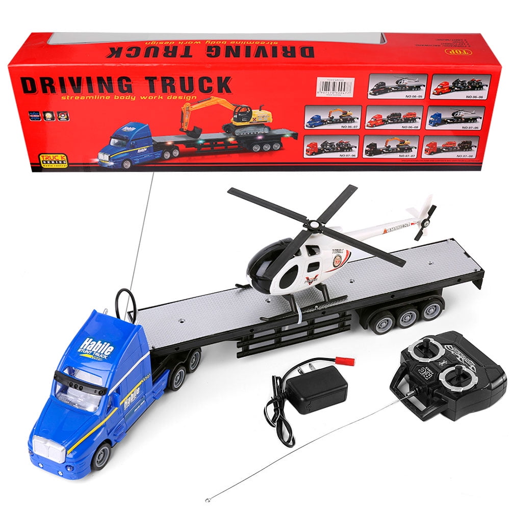 RC Truck Cars 1:20 Scale Remote Control Super Duty Tractor Trailer with Lights and Sounds, RC