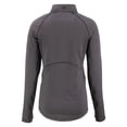 thumbnail image 3 of Women's Cutter & Buck Heather Black Duke Blue Devils Peshastin Eco Fleece Recycled Half-Zip Tri-Blend Jacket, 3 of 3