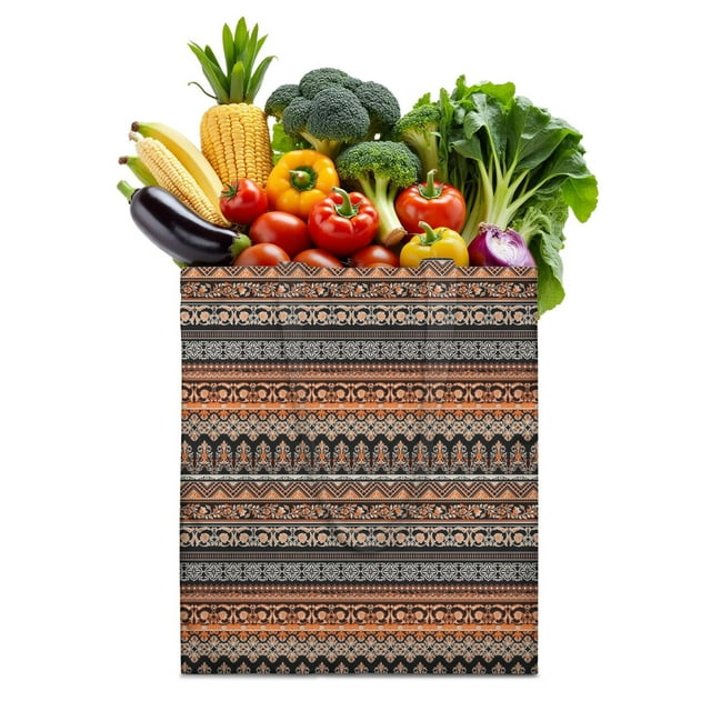 Vintage Striped Canvas Bag – Retro Style Reusable Tote for Women
