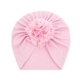thumbnail image 2 of Baby Girl Hat Newborn Cute Toddler Turban Knotted Caps Infant Hospital Bathing Shower Beanie Bronzing Flower Headwraps Hat, 2 of 6