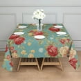 thumbnail image 3 of Pioneer Flower Floral Print Pattern Square Tablecloth,Waterproof Square Table Cover,Wipeable Spillproof Washable Table Cover for Home Kitchen Party Decor 42"X42"(107x107cm), 3 of 6