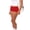 Red, variant on LMLYSoH Women Mini Shorts Solid Color Ruched Low Rise Tight Shorts Casual Booty Shorts Summer Streetwear