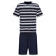 thumbnail image 1 of hajo Pijama corto para hombre - Klima-Light, cuello redondo, pijama, shorty, mezcla de algodón Azul/Gris XL (X-Large), 1 of 5