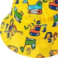 thumbnail image 3 of Baby Sun Hat Kids Toddler Boys Beach Sun Protection Hat Summer Play Hats Adjustable Chin Strap Bucket Hat, 3 of 4
