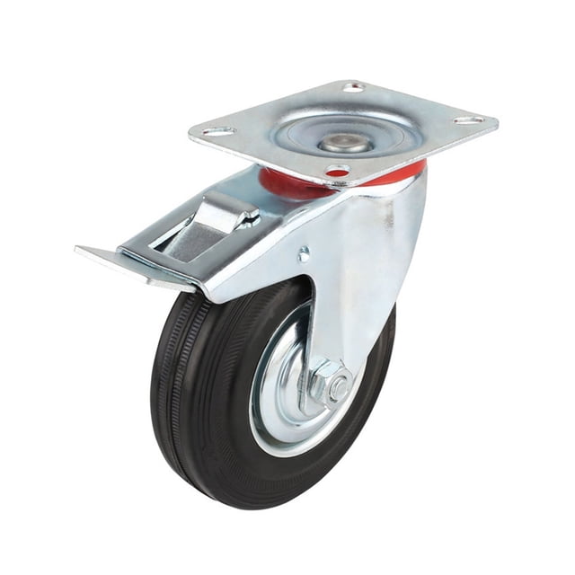 4pcs 75mm de servicio pesado 200kg Ruedas giratorias Ruedas de ruedas de trolley Castros de sillas de caucho Rueda de trolley