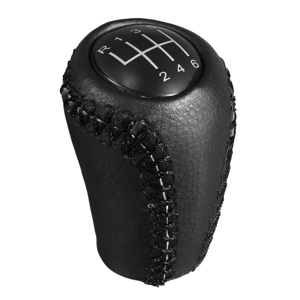 6 Speed Leather Gear Stick Shift Knob Manual Transmission Black For MAZDA 3/5/6 BK CR GH CX7 MX