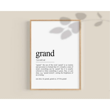 Irish Saying Grand Wall Art, Unframed Paper Print Size 8x12