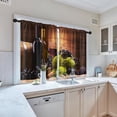 thumbnail image 3 of Wine Kitchen Curtains 45 Inch Length Grapes Fruit Window Short Tier Curtains Over Sink Set of 2, Summer Wooden Vintage Farmhouse Kitchen Decor 42x45 Inch, 3 of 6