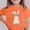Orange, variant on ATOGUTA Short Sleeve Shirts for Girls Short Sleeve Cute Casual Crewneck Easter Graphic Tees Shirts for Girls Tops T-Shirt White, Size 3T-15