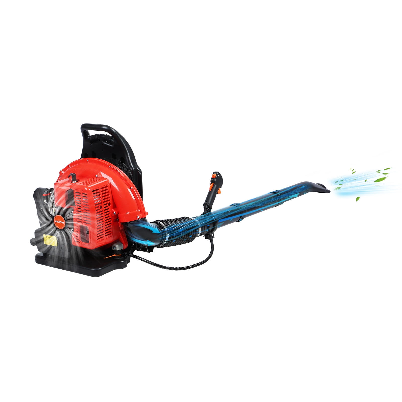 Bremoi 63CC Backpack Leaf Blower Gas Power 2-Stroke Engine, 665 CFM Backpacks Blower with Extention Tube,Commercial BackpacksBblower Comfort Harness for Home Lawn Leaf Snow Blowing Dust