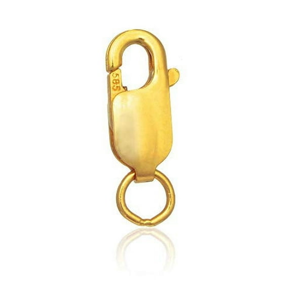 JewelStop 10k Yellow Gold Polished Finish 8mm Rectangular Lobster Lock