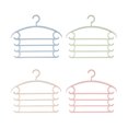 thumbnail image 4 of 2Pcs Multifunctional Pants Storage Rack Multi-Layers Scarf Rack Plastic Clothes Hanger Sky-Blue, 4 of 8