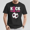 thumbnail image 2 of Kick for a Cure Soccer Breast Cancer Awareness T-Shirt with Pink Ribbon Graphic, Support Cancer Fighters Sports Tee for Men and Women, Fundraiser Event Shirt, Empowerment and Hope Outfit, 2 of 3