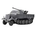 thumbnail image 2 of Modelo de vehículo blindado en miniatura de media pista a escala 1:72, juguetes de la Segunda Guerra Mundial, Kit de bricolaje de ensamblaje 4D, FLAK37, 2 of 5