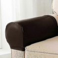 thumbnail image 3 of unique 2 Pcs Pu Leather Sofa Armrest Covers Protectors Stretch Waterproof For Couch Chair, 3 of 5
