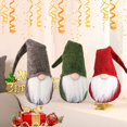 thumbnail image 4 of Decoraciones navideñas de gnomos navideños, 3 muñecas navideñas hechas a mano sin rostro, hechas a mano para decoración navideña y decoración de mesa - Elfo navideño F, 4 of 5