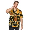 thumbnail image 5 of Ckdifva Yellow Black Blocks Mens Button Down Short Sleeve Shirt Casual Shirts Beach Hawaiian Shirts, 5 of 8