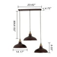 thumbnail image 2 of Lighting EADRED Industrial 3 Light Oil Rubbed Bronze Island Pendant 14" Wide, 2 of 2