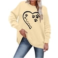thumbnail image 4 of Enjoytime Valentine's Day Womens Sweatshirt Funny Graphic Print Crewneck Casual Pullover Shirts Top Y2K Streetwear Plus Size Long Sleeve Sweatshirt Tops for Woman on Clearance, 4 of 4