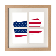 thumbnail image 1 of Pennsylvania Estados Unidos mapa estrellas rayas bandera Pantalla de escritorio de pared de marco 4 aperturas, 1 of 4