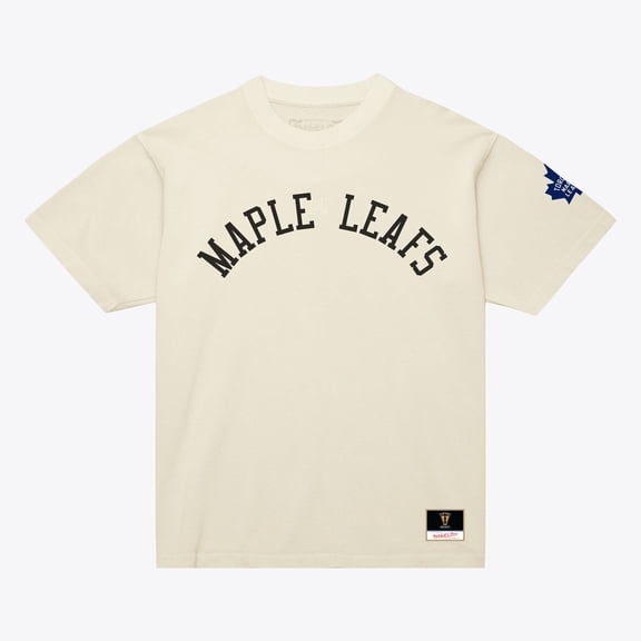 Unisex Mitchell & Ness  Cream Toronto Maple Leafs Arched Team T-Shirt