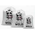 thumbnail image 1 of Darling Souvenir White Born To Be Wild Birthday Party Supplies&nbsp;Drawstring Pouches&nbsp;Favor Bags 15 Pieces, 1 of 5