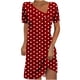 thumbnail image 1 of Mini Vestido de Verano de Manga Corta Cuello Redondo Longitud de la Ternera Media, Fluido Impreso Vestido de Verano Corto Casual, 1 of 5