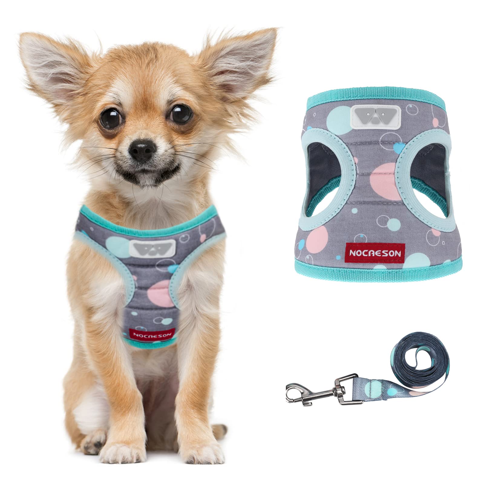 Pet Dog Harness, Double D Buckle NonPull Dog Vest, Breathable Four