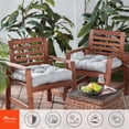 thumbnail image 4 of Sunbrella 20 x 20 in. Outdoor Tufted Dining Seat Cushion (2-Pack), Canvas Granite, 4 of 7