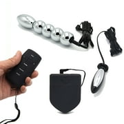 Electro Stimulator Black Massage Device  E-stim Power Box with Big Stim Tens Stim Finger Massager Accessories