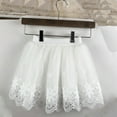 thumbnail image 4 of White Tutus Skirt for Girls, Girls Lace Mesh Skirts, Toddler Kids Layered Tulles Elastic Skirt, Princess Dress for Ballets Dance Girls School Uniform Mini Skirts White 5Y, 4 of 6