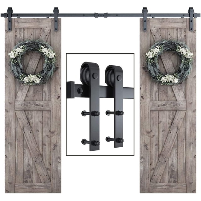 EcoNesxp J ft.DetaiInstallation ft. Double Barn Door Hardware Kit