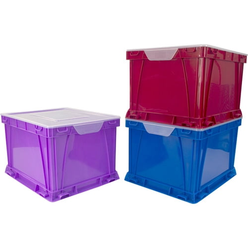 STX62006U03C Storex Storage and Filing Cube Clear Case of 3 17.25 x 14.25 x 10.5 Inches 