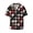 Houndstooth Green Red, variant on offers the Indian Mandalas Dragonfly for Men's Casual Short-sleeved Shirt, a button-up collared shirt with a pocket, perfect for beach vacations and yacht travel in the 4X-Large size.